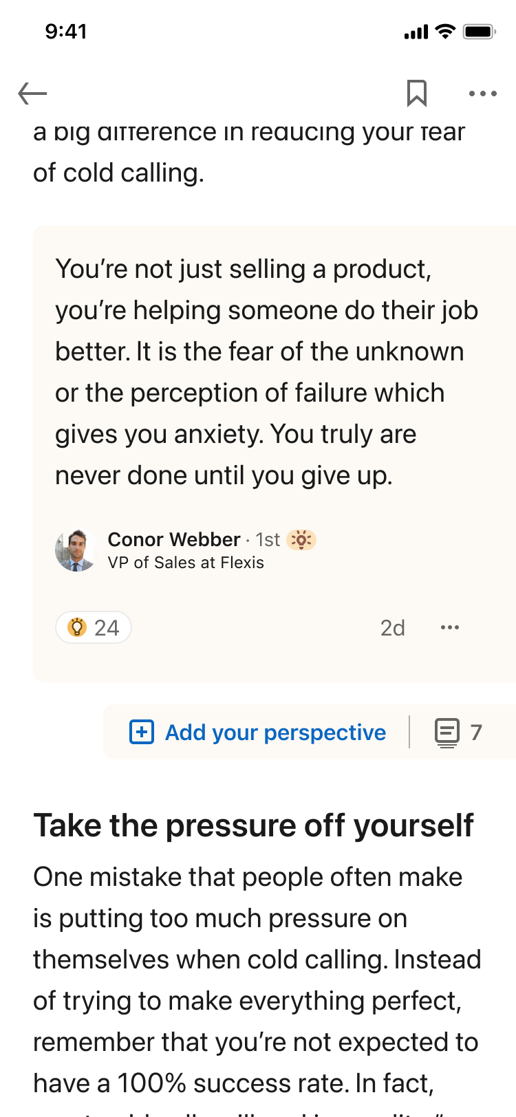 Collaborative article on mobile